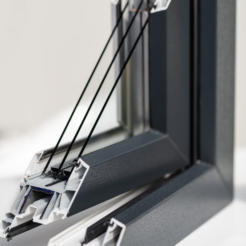 Aluminum Window cross section on display